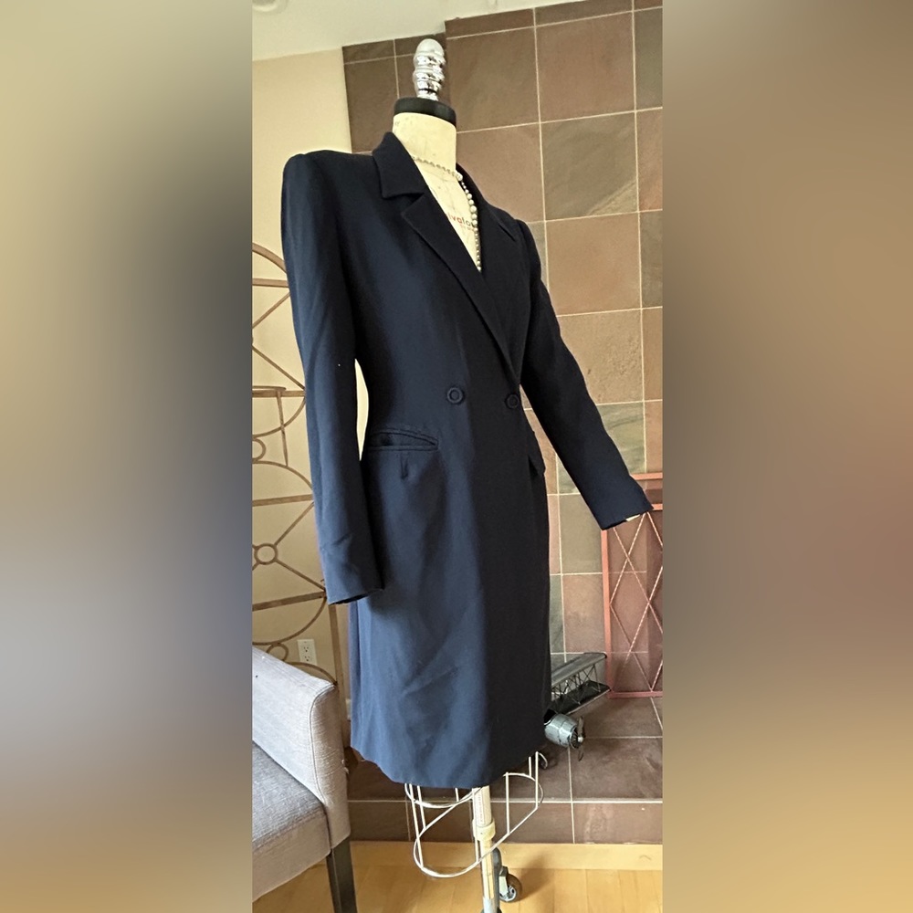 Jones New York Double Breasted Dress Navy 6